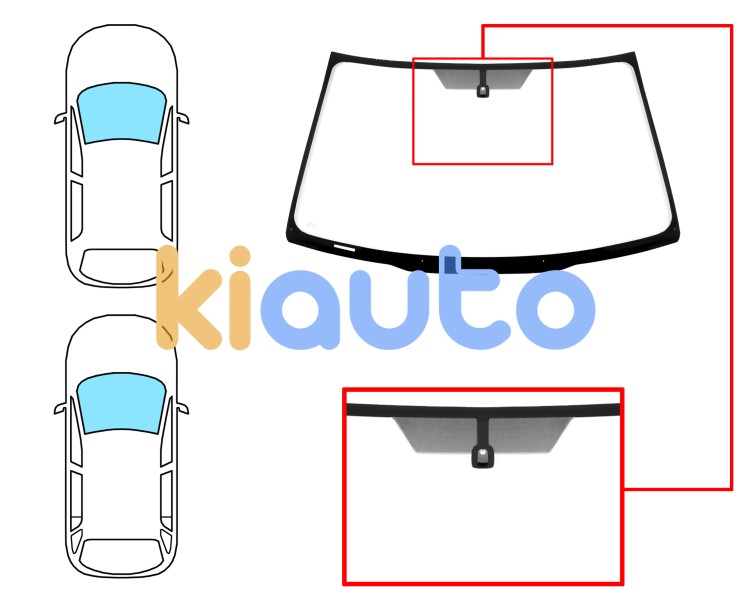 Parabrisas toyota rav4 2000-2003 3/5 puertas / delantero / verde / con base espejo / con serigrafia Eurocode 8323AGNV1B