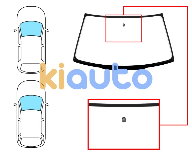 Parabrisas toyota rav4 2000-2003 3/5 puertas / delantero / verde / con base espejo Eurocode 8323AGN