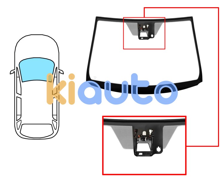 Parabrisas toyota verso 2009-2013 delantero / verde / con base espejo / con sensor / con soporte camara modificado / molduras premontadas Eurocode 8382AGACMZ1L