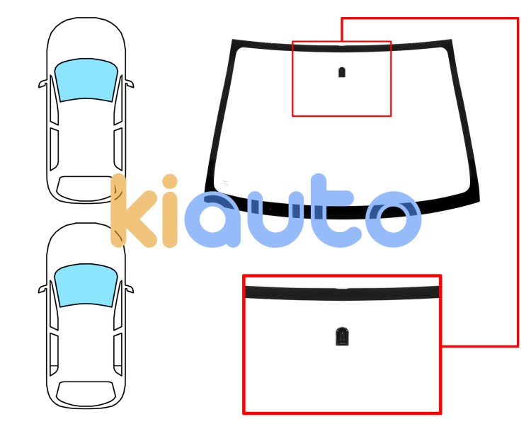 Parabrisas toyota yaris 2003-2006 3/5 puertas / delantero / verde / con base espejo Eurocode 8310AGN
