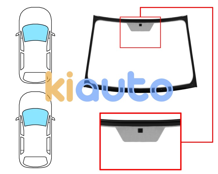 Parabrisas toyota yaris 2006-2009 3/5 puertas / delantero / verde / con base espejo a 4cm / molduras premontadas Eurocode 8370AGSVW1C
