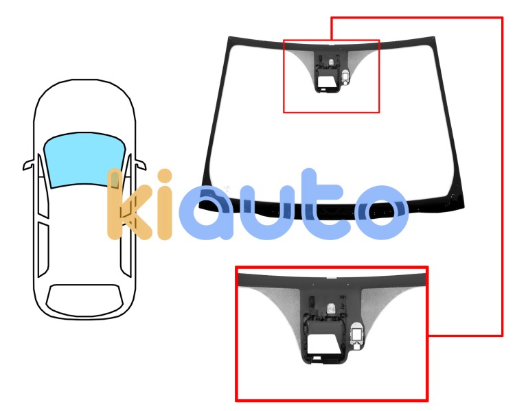 Parabrisas toyota yaris 2014-2017 3/5 puertas / delantero / verde / acustico / con base espejo / con sensor / con soporte camara carril Eurocode 8400AGACM2B