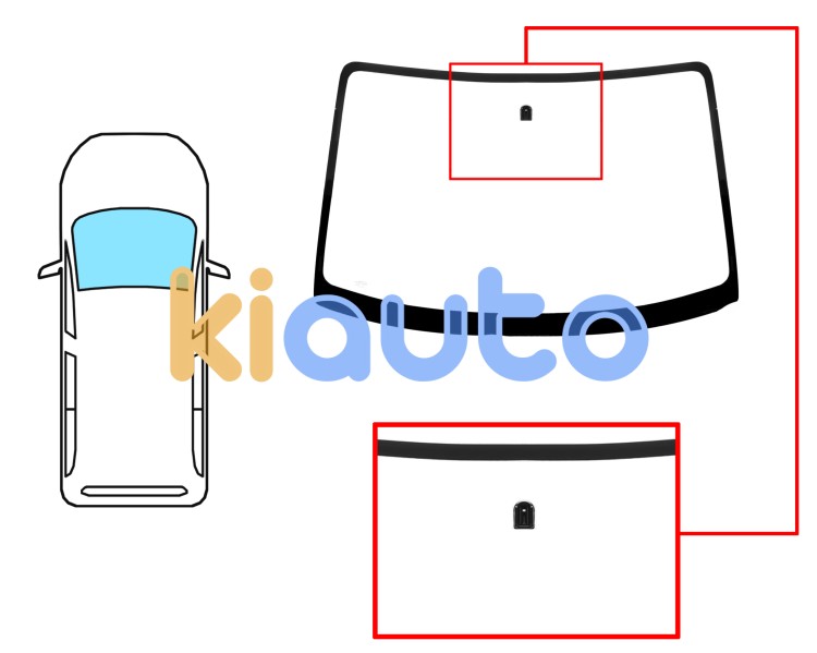 Parabrisas toyota yaris verso 1999-2006 delantero / verde / con base espejo Eurocode 8317AGN