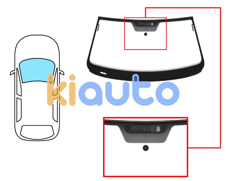 Parabrisas volkswagen beetle 2011-2019 cabrio / delantero / verde / acustico / con base espejo / antena / molduras premontadas Eurocode 8617AGAAIVWZ