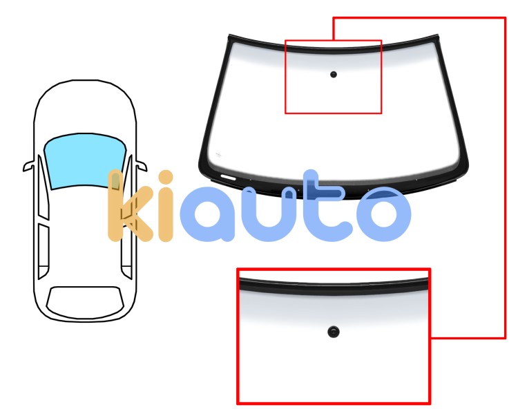 Parabrisas volkswagen bora 1997-2005 3/5 puertas / familiar / delantero / verde banda gris / con base espejo / molduras premontadas Eurocode 8558AGNGYVZ