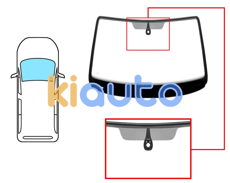 Parabrisas volkswagen caddy 2010-2015 delantero / verde / con sensor redondo / molduras premontadas Eurocode 8581AGSMVZ6T