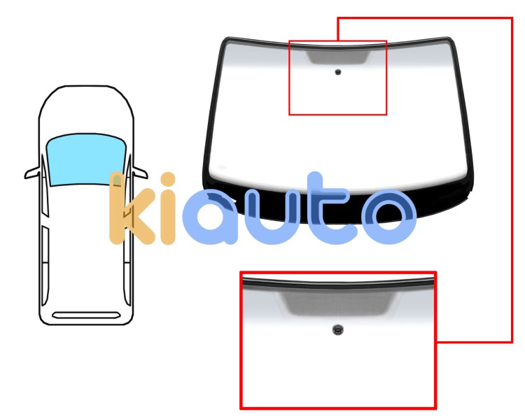 Parabrisas volkswagen caddy 2015-2020 delantero / verde banda gris / con base espejo / molduras premontadas Eurocode 8581AGSGYVZ