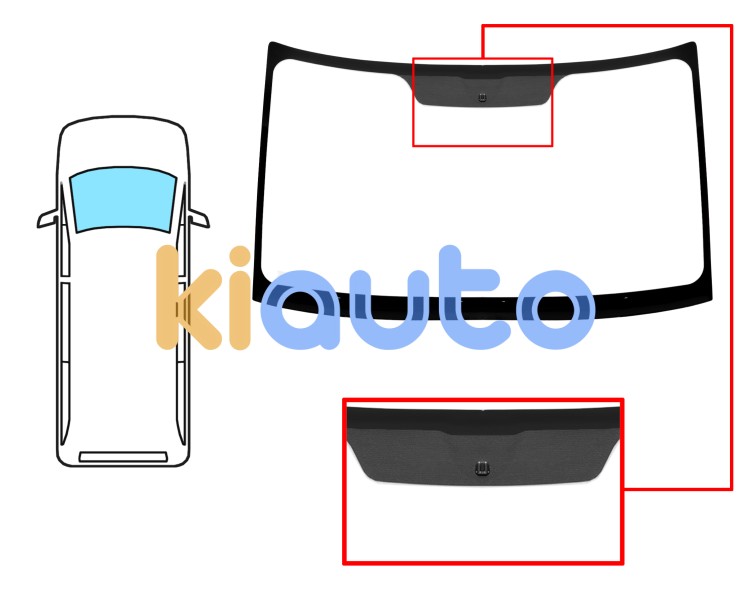 Parabrisas volkswagen crafter 2006-2011 delantero / incoloro / con base espejo Eurocode 5439ACL