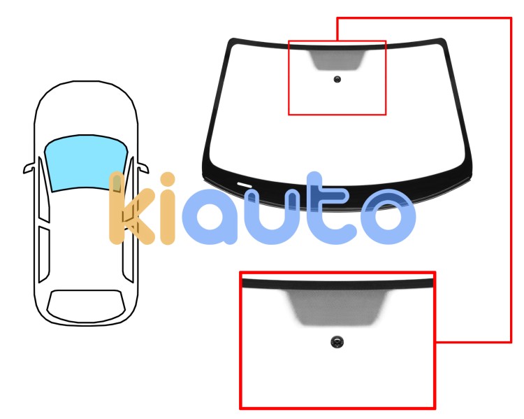 Parabrisas volkswagen eos 2006-2010 coupe / cabrio / delantero / verde / con base espejo / molduras premontadas Eurocode 8587AGSVW