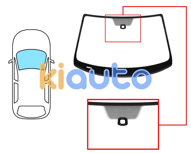 Parabrisas volkswagen eos 2010-2015 coupe / cabrio / delantero / verde / con sensor / molduras premontadas Eurocode 8587AGSMVW1B