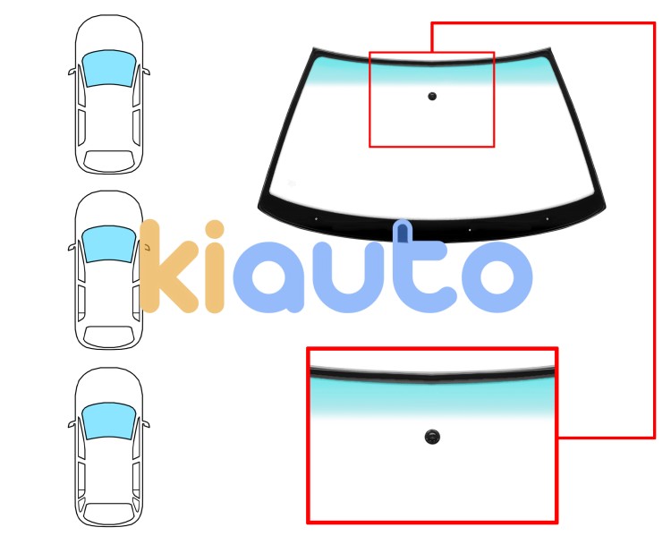 Parabrisas volkswagen golf iii 1992-1997 3/5 puertas / familiar / delantero / verde banda verde / con base espejo modificada / molduras premontadas Eurocode 8541AGNGNZ1C