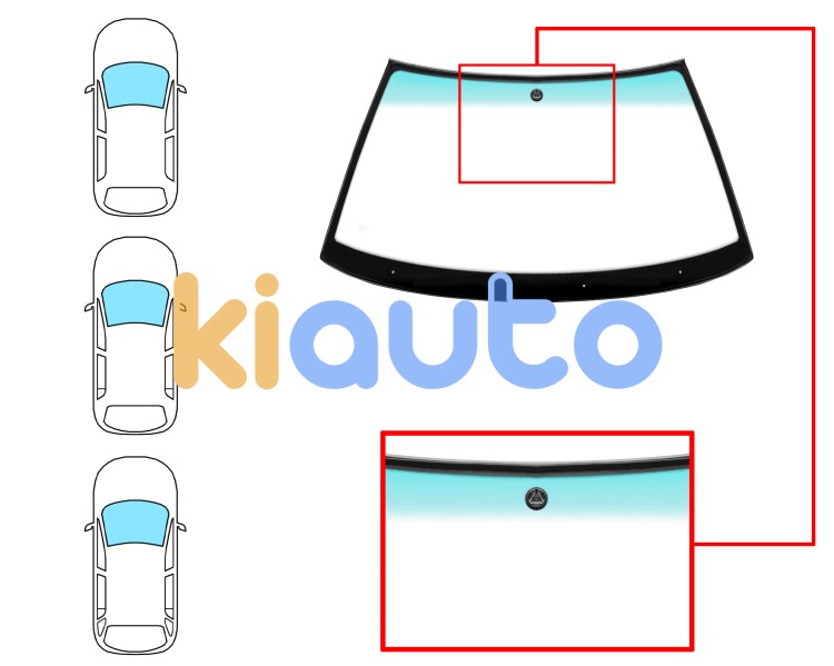 Parabrisas volkswagen golf iii 1992-1997 3/5 puertas / familiar / delantero / verde banda verde / con base espejo / molduras premontadas Eurocode 8541AGNGNZ