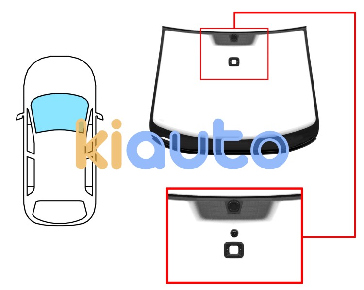 Parabrisas volkswagen golf plus 2005-2009 delantero / verde / con base espejo / con sensor / molduras premontadas Eurocode 8583AGSMVZ