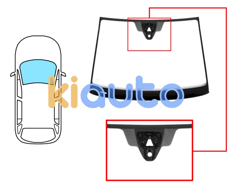 Parabrisas volkswagen golf sportsvan 2014-2018 delantero / verde / acustico / con sensor modificado / con soporte camara / molduras premontadas Eurocode 8622AGACMVZ6T