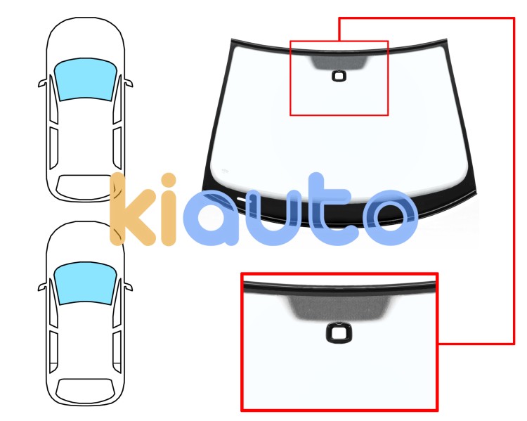 Parabrisas volkswagen golf v 2004-2008 3/5 puertas / delantero / azul / con sensor cuadrado / molduras premontadas Eurocode 8568ABSMVZ1P