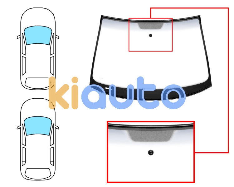 Parabrisas volkswagen golf vi 2008-2012 3/5 puertas / delantero / verde banda gris / con base espejo / molduras premontadas Eurocode 8600AGSGYVZ