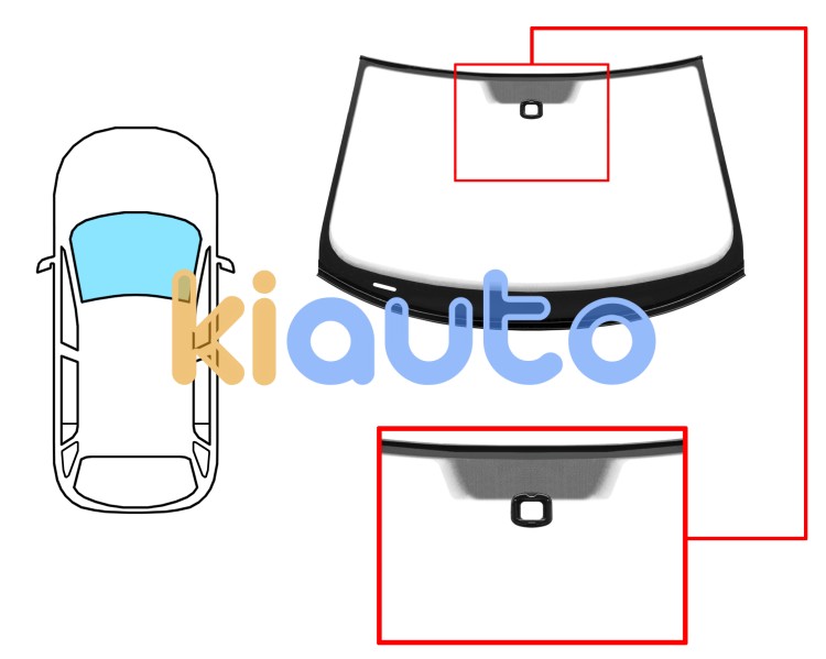 Parabrisas volkswagen golf vi 2008-2012 variant / delantero / verde / con sensor / molduras premontadas Eurocode 8586AGSMVZ1B