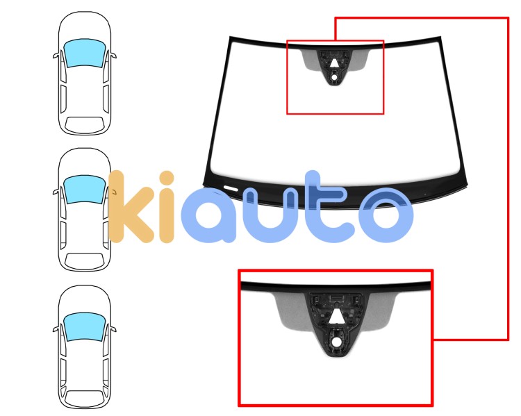 Parabrisas volkswagen golf vii 2017-2020 3/5 puertas / familiar / delantero / verde / acustico / con sensor / con soporte camara / molduras premontadas Eurocode 8618AGACMVWZ6P