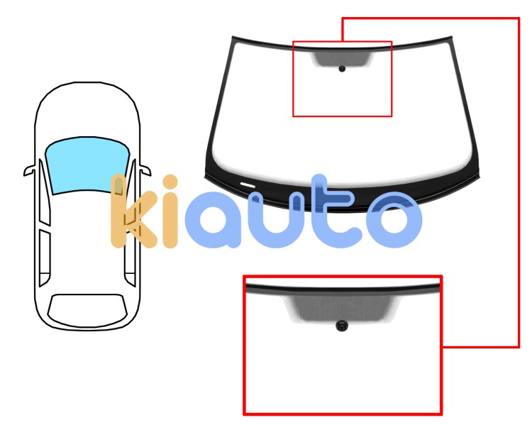 Parabrisas volkswagen jetta 2005-2011 delantero / verde / con base espejo a 10 cm del borde / molduras premontadas Eurocode 8586AGSVZ