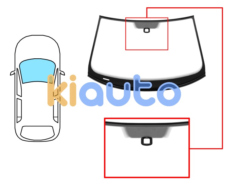 Parabrisas volkswagen jetta 2005-2011 delantero / verde / con sensor / molduras premontadas Eurocode 8586AGSMVZ1B