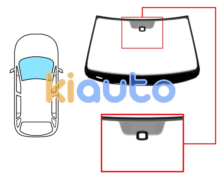 Parabrisas volkswagen jetta 2011-2014 delantero / verde / con sensor / molduras premontadas Eurocode 8612AGSMVZ1B