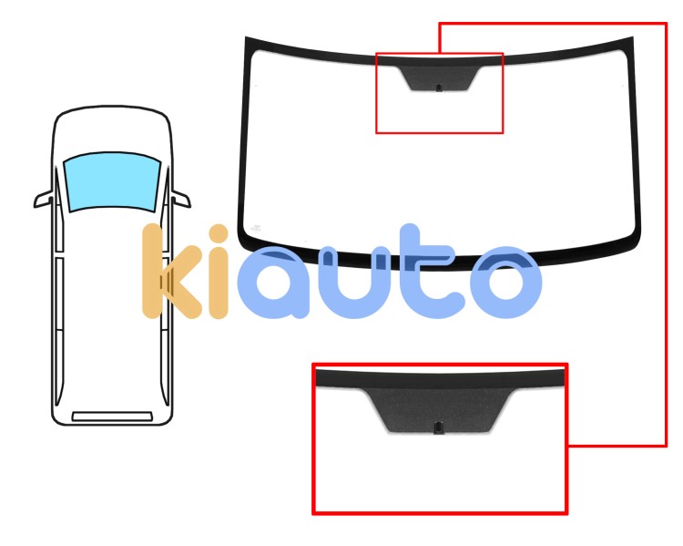 Parabrisas volkswagen lt 1995-2006 cabina baja / delantero / incoloro / con base espejo Eurocode 5426ACL1C