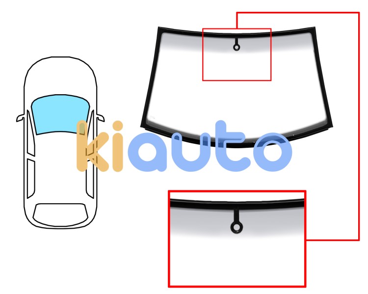 Parabrisas volkswagen new beetle 1998-2005 2 puertas / delantero / verde banda gris / con sensor / molduras premontadas Eurocode 8559AGNGYMZ1B