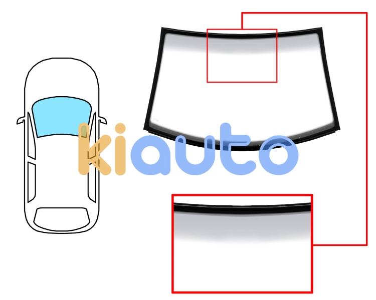 Parabrisas volkswagen new beetle 2005-2011 2 puertas / delantero / verde banda gris / molduras premontadas Eurocode 8559AGNGYZ
