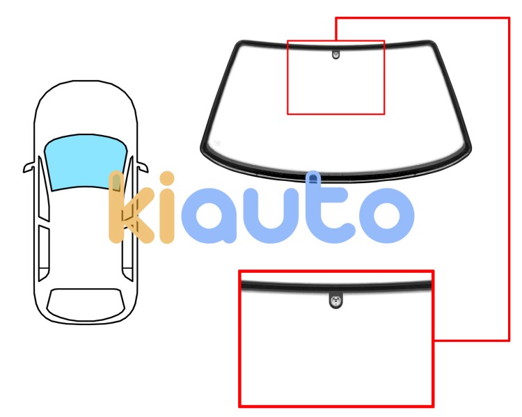 Parabrisas volkswagen passat 1988-1993 4 puertas / familiar / delantero / verde / con base espejo / molduras premontadas Eurocode 8535AGNZ