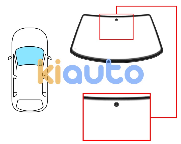 Parabrisas volkswagen passat 1993-1995 4 puertas / familiar / delantero / verde / con base espejo / molduras premontadas Eurocode 8535AGNZ1C