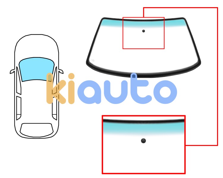 Parabrisas volkswagen passat 1995-1997 4 puertas / familiar / delantero / verde banda verde / con base espejo / molduras premontadas Eurocode 8535AGNGNZ2C