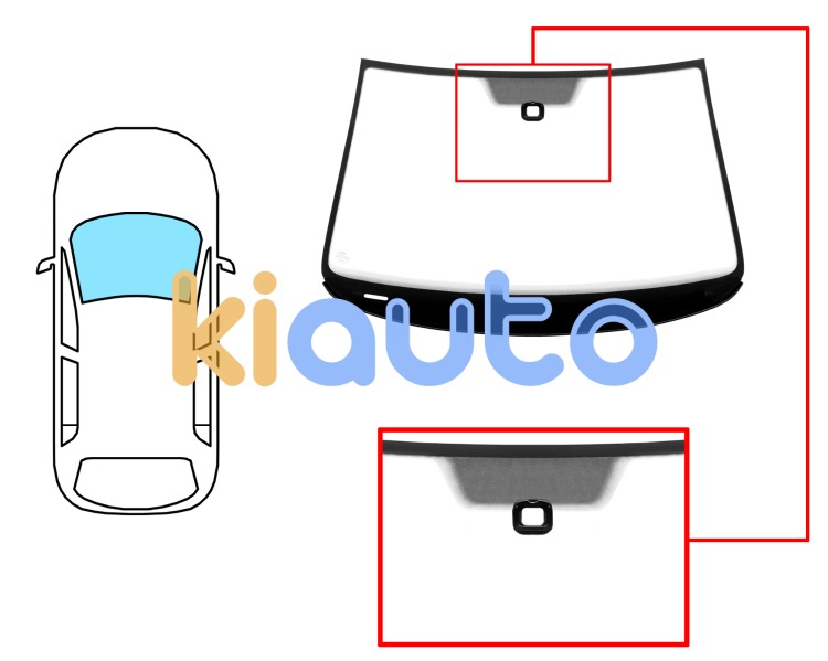 Parabrisas volkswagen passat 2005-2010 4 puertas / familiar / delantero / verde / acustico / con sensor a 10,5cm del borde / molduras premontadas Eurocode 8584AGAMVW35