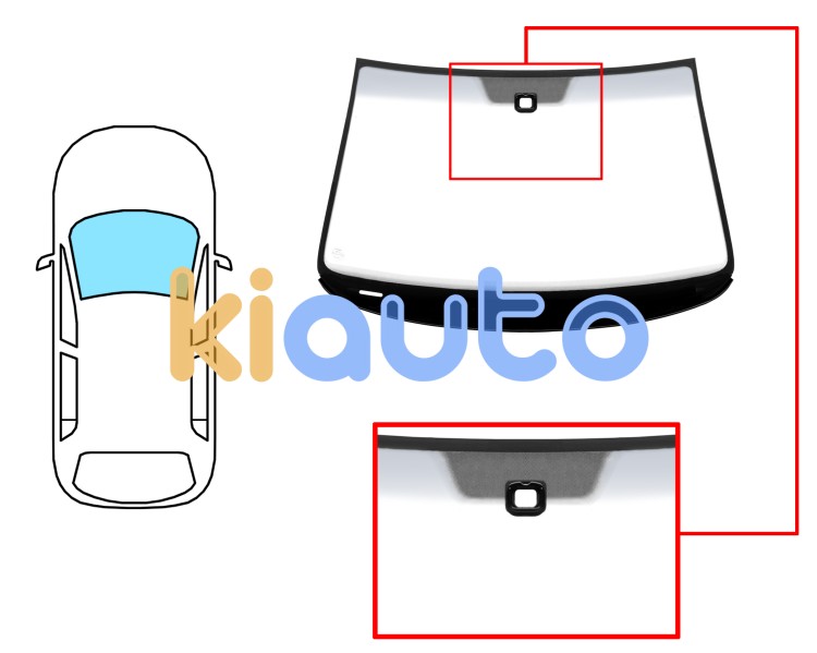 Parabrisas volkswagen passat 2005-2010 4 puertas / familiar / delantero / verde banda gris / con sensor a 8,5cm del borde / molduras premontadas Eurocode 8584AGSGYMVW1B