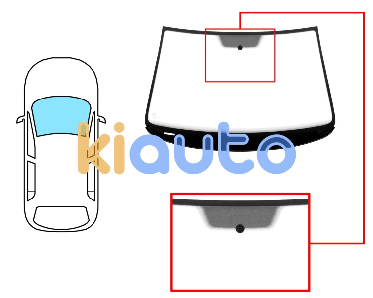 Parabrisas volkswagen passat 2005-2010 4 puertas / familiar / delantero / verde / con base espejo a 10,5cm del borde / molduras premontadas Eurocode 8584AGSVW