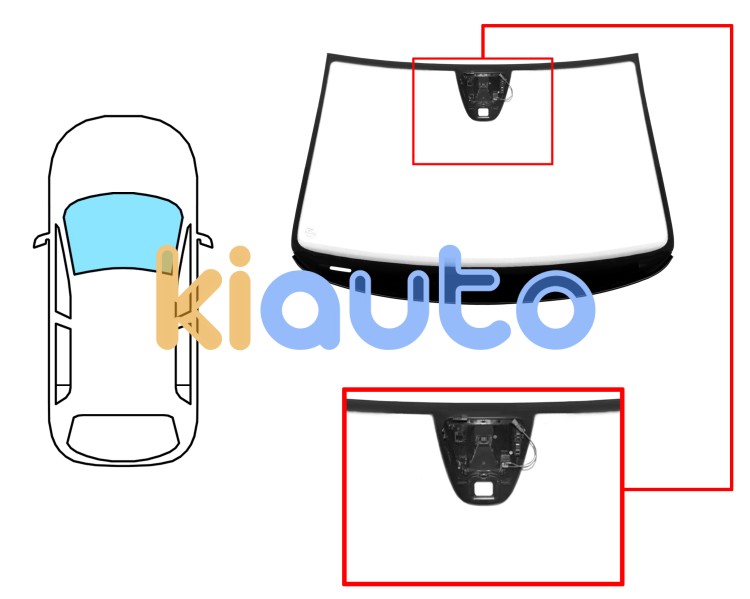 Parabrisas volkswagen passat 2005-2010 4 puertas / familiar / delantero / verde / con sensor / con soporte camara / molduras premontadas Eurocode 8584AGSCMVW95