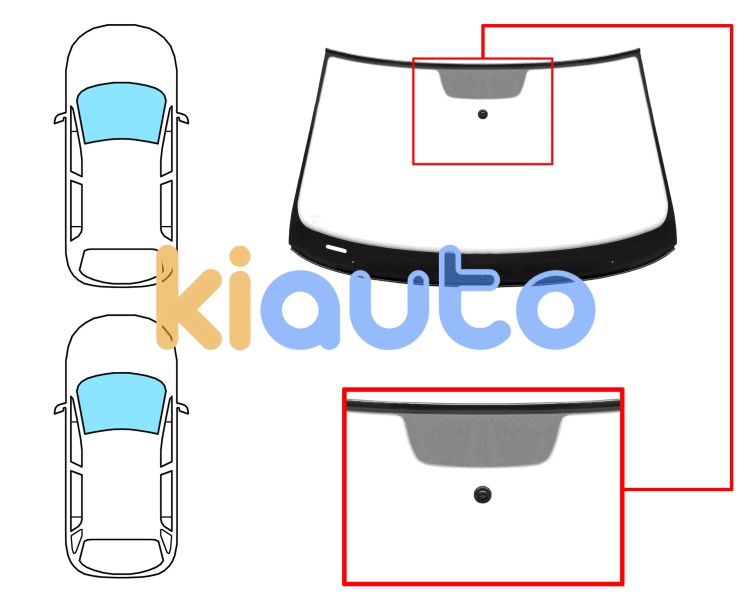 Parabrisas volkswagen passat 2014-2019 4 puertas / familiar / delantero / verde / acustico / con base espejo / molduras premontadas arriba y abajo Eurocode 8626AGAVZ