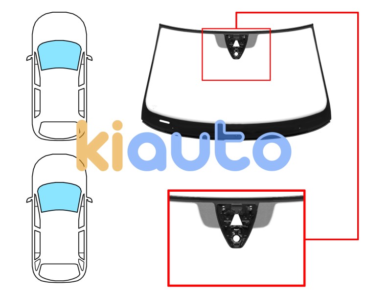 Parabrisas volkswagen passat 2019-2023 4 puertas / familiar / delantero / verde / acustico / con sensor / con soporte camara / molduras premontadas arriba y abajo Eurocode 8626AGACMVZ1D