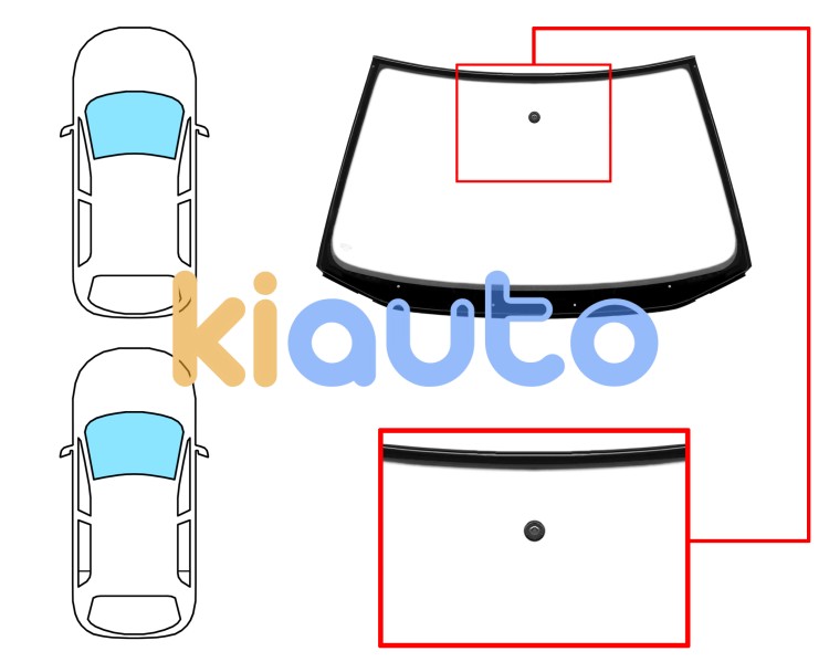 Parabrisas volkswagen polo 1999-2001 3/5 puertas / delantero / verde / con base espejo / molduras premontadas Eurocode 8570AGNZ