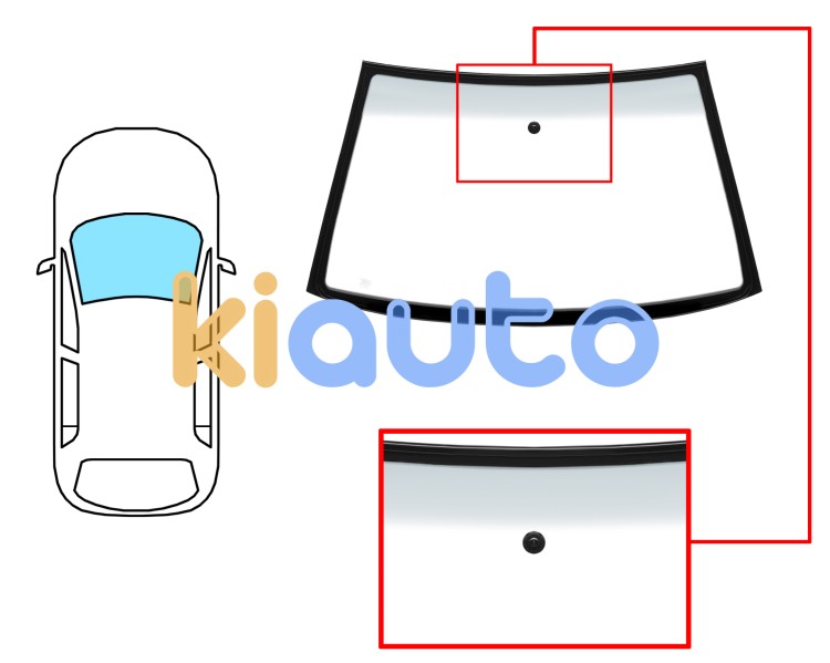 Parabrisas volkswagen polo classic / variant 1995-2002 delantero / verde banda gris / con base espejo / molduras premontadas Eurocode 7609AGNGYZ