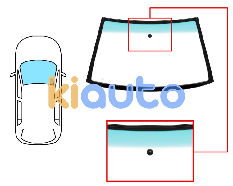 Parabrisas volkswagen polo classic / variant 1995-2002 delantero / verde banda verde / con base espejo / molduras premontadas Eurocode 7609AGNGNZ