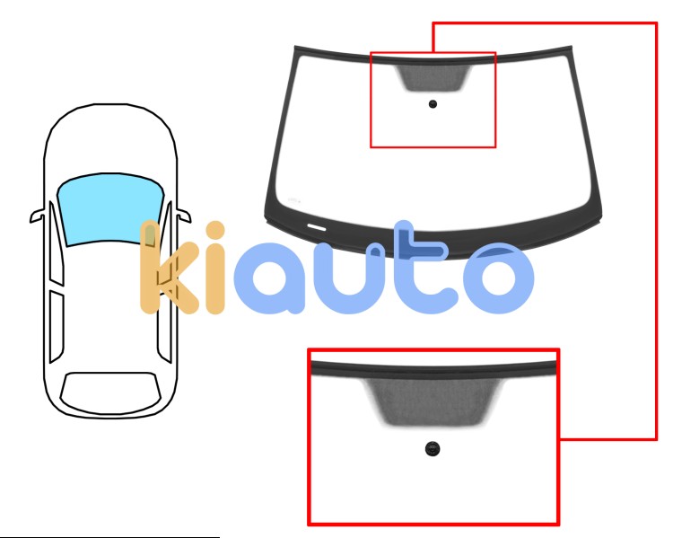 Parabrisas volkswagen scirocco 2014-2017 delantero / verde / con base espejo / molduras premontadas Eurocode 8597AGSVW