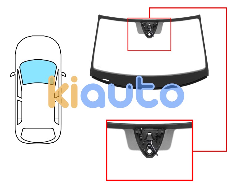 Parabrisas volkswagen t-roc 2022-> delantero / verde / acustico / con sensor / con soporte camara modificado / molduras premontadas Eurocode 8641AGACMVZ1L