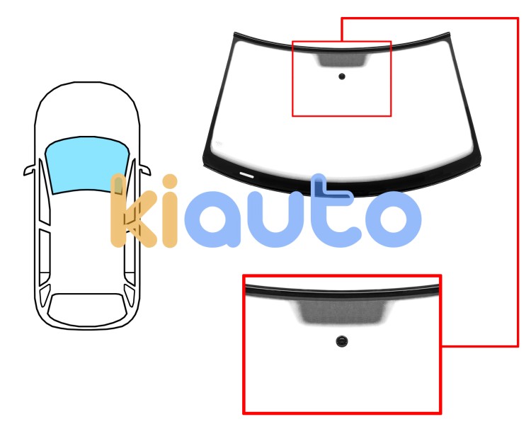 Parabrisas volkswagen tiguan 2007-2011 delantero / verde / con base espejo / molduras premontadas Eurocode 8595AGSVZ