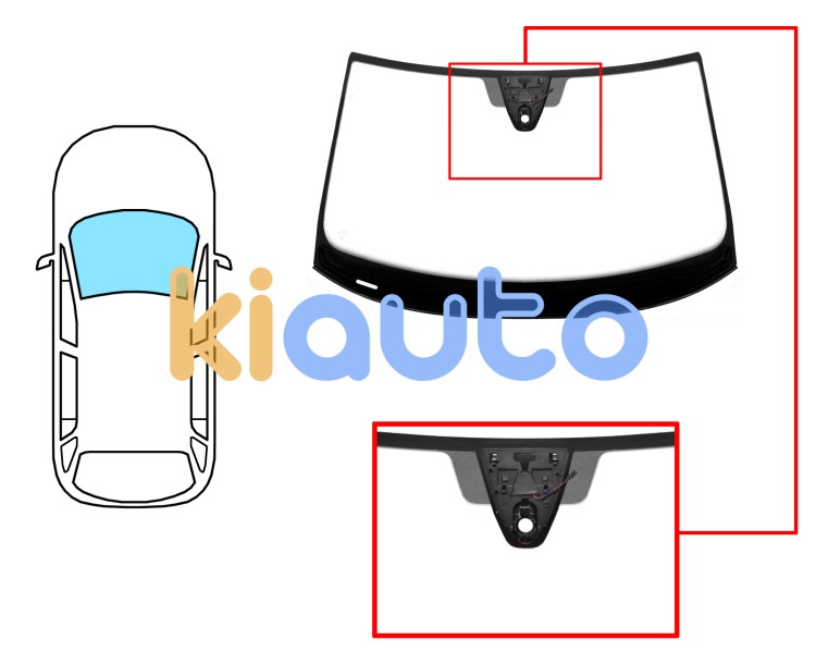 Parabrisas volkswagen tiguan 2020-2024 delantero / verde / acustico / con sensor / con soporte camara / molduras premontadas Eurocode 8627AGACMVZ1C