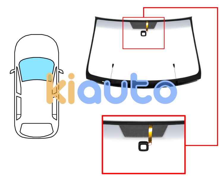 Parabrisas volkswagen touareg 2007-2010 delantero / verde banda gris / termico / con sensor / molduras premontadas Eurocode 8576AGSGYHMVZ2B