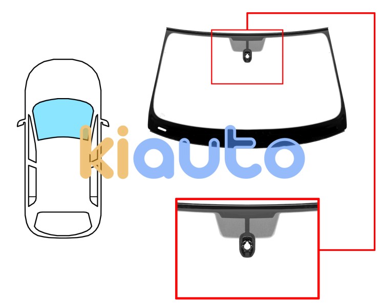 Parabrisas volkswagen touareg 2010-2014 delantero / verde / acustico / con sensor / molduras premontadas Eurocode 8606AGAMVWZ