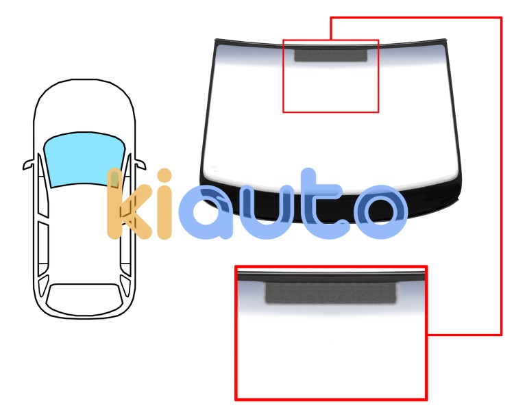 Parabrisas volkswagen touran 2003-2006 delantero / verde banda gris / molduras premontadas Eurocode 8577AGSGYVZ