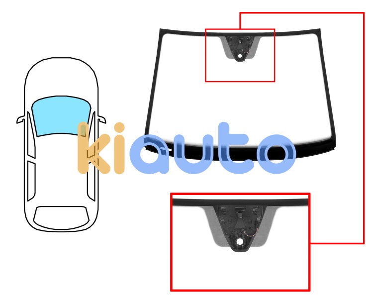 Parabrisas volkswagen up 2012-2016 3/5 puertas / delantero / verde / con sensor / con soporte camara / molduras premontadas Eurocode 7617AGSCMVZ1L