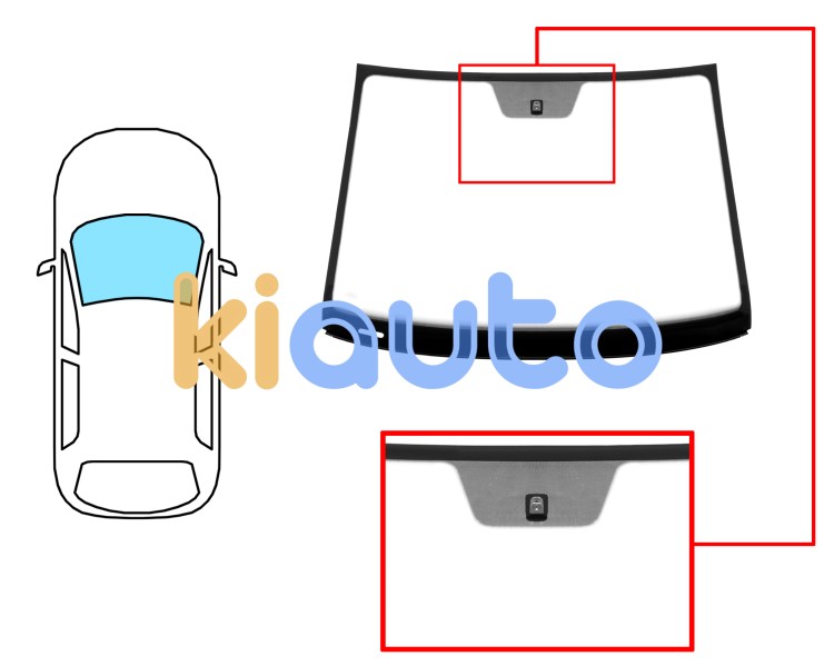 Parabrisas volkswagen up 2016-2020 3/5 puertas / delantero / verde / con base espejo / molduras premontadas Eurocode 7617AGSVZ