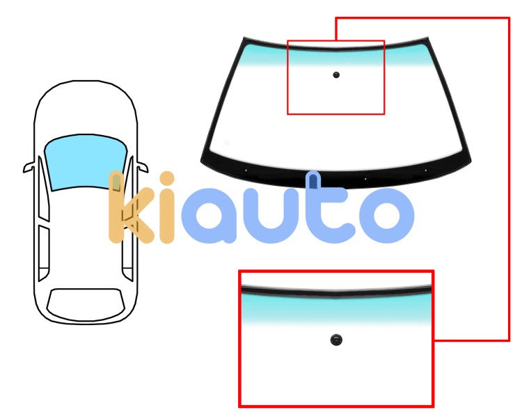 Parabrisas volkswagen vento 1991-1998 delantero / verde banda verde / con base espejo modificada / molduras premontadas Eurocode 8541AGNGNZ1C